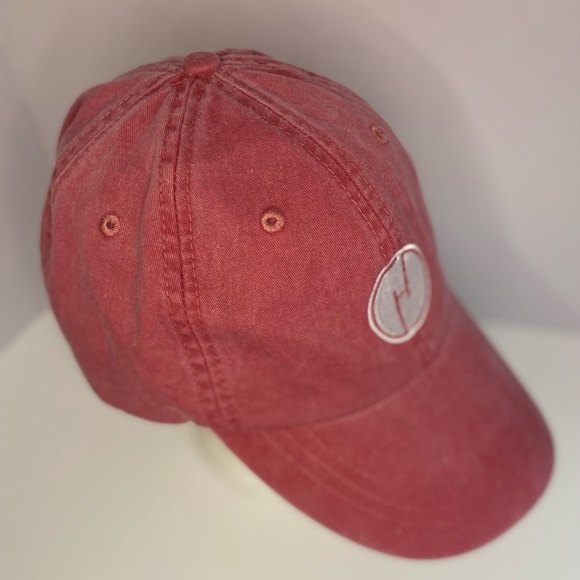 Adams Headwear - Mystery GHD Logo - Red Denim Adjustable Strapback Trucker Cap. - Picture 3 of 11